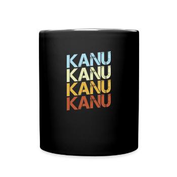 Kanu Retro - Tasse einfarbig - Schwarz - Vorne