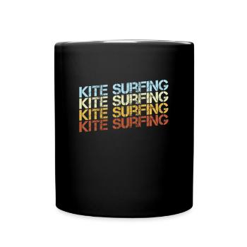 Cerf-volant rétro - Mug uni - noir - Devant