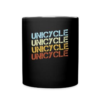 Rétro monocycle - Mug uni - noir - Devant