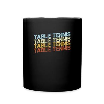 Tennis de Table Rétro - Mug uni - noir - Devant