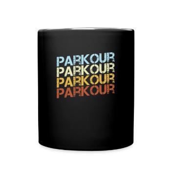 Parkour Retro - Full Colour Mug - black - Front