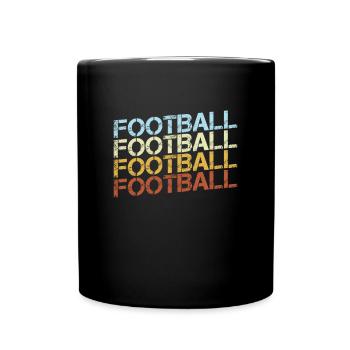 Football Rétro - Mug uni - noir - Devant