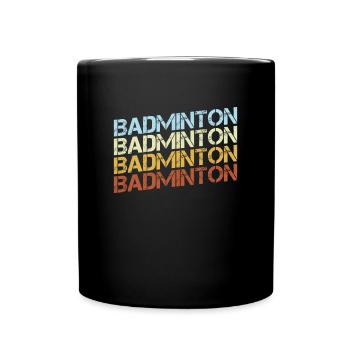 Badminton Rétro - Mug uni - noir - Devant