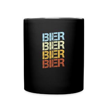 Beer Retro - Full Colour Mug - black - Front