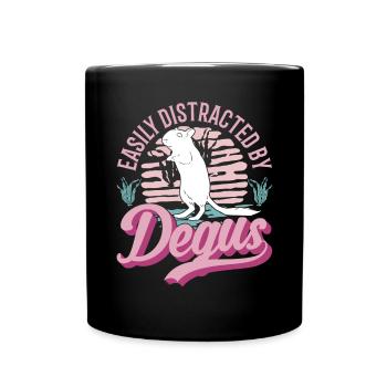 Degu Gift Shrub Rat Forest Degu - Full Colour Mug - black - Front