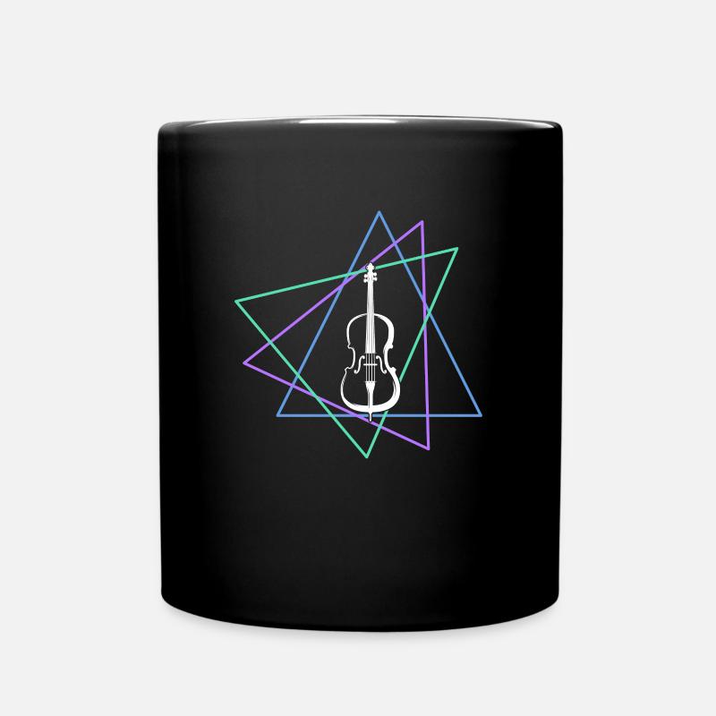 Geige - Tasse einfarbig - Schwarz