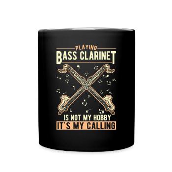Clarinette basse Clarinettiste basse amateur - Mug uni - noir - Devant