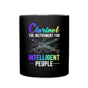 Clarinet instrument for intelligent people - Full Colour Mug - black - Front