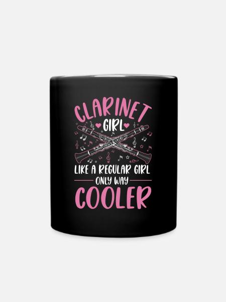 Klarinette Mädchen Klarinettistin - Tasse einfarbig - Schwarz