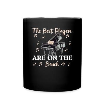 Les meilleurs joueurs sont sur le banc pianiste - Mug uni - noir - Devant