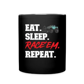 RC Car Remote Control Car - Full Colour Mug - black - Front