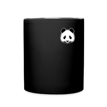 Panda Logo Emblem Panda Bear Friend Giant Panda - Full Colour Mug - black - Front