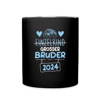 Bald Großer Bruder 2024 - Tasse einfarbig - Schwarz - Vorne