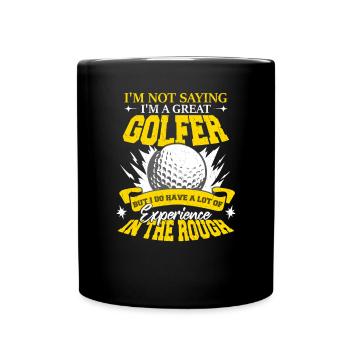 Ich bin ein großartiger Golfer - Tasse einfarbig - Schwarz - Vorne