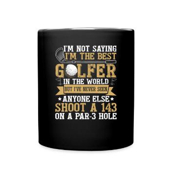 Golf amusant - Mug uni - noir - Devant