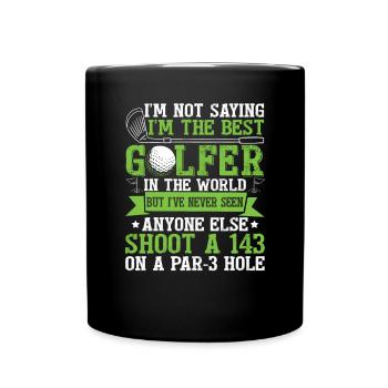 Je suis le meilleur golfeur - Mug uni - noir - Devant