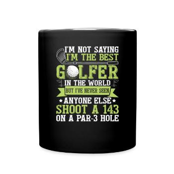 I'm The Best Golfer - Full Colour Mug - black - Front