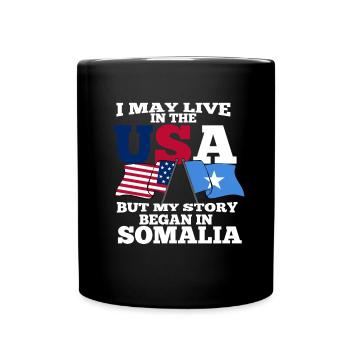 Somalia - Tasse einfarbig - Schwarz - Vorne