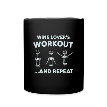 Red Wine Lover Wine Drinker Wine Tester Wine - Full Colour Mug - black - Front