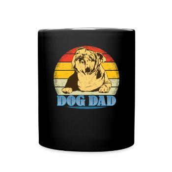 Hund Bulldogge Hundebesitzer Gechenkidee - Tasse einfarbig - Schwarz - Vorne