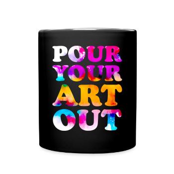Peintre Toile Liquide Peinture Art Peinture - Mug uni - noir - Devant