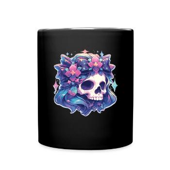 Totenkopf - Tasse einfarbig - Schwarz - Vorne
