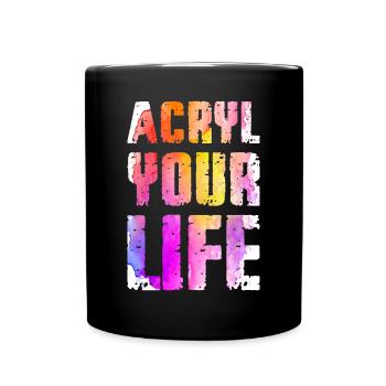 Peintre Toile Liquide Peinture Art Peinture - Mug uni - noir - Devant
