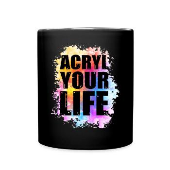Peintre Toile Liquide Peinture Art Peinture - Mug uni - noir - Devant