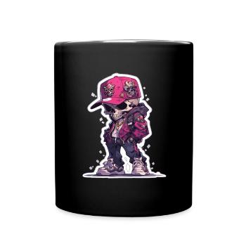 Totenkopf - Tasse einfarbig - Schwarz - Vorne