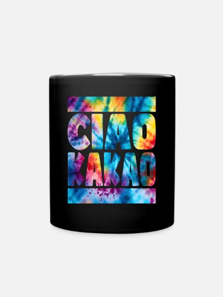 Ciao Kakao Hippie Batik - Tasse einfarbig - Schwarz
