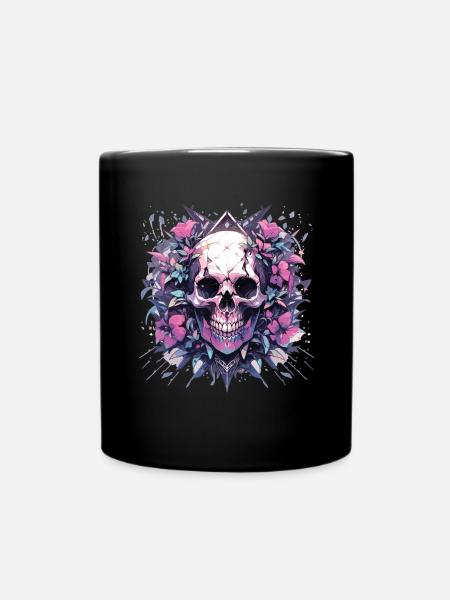 Totenkopf - Tasse einfarbig - Schwarz