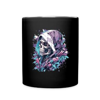 Totenkopf - Tasse einfarbig - Schwarz - Vorne
