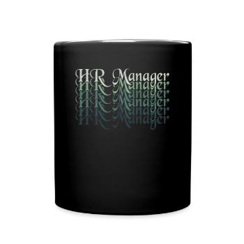 Half HR Manager Half Coffee - HR Management - Full Colour Mug - black - Front