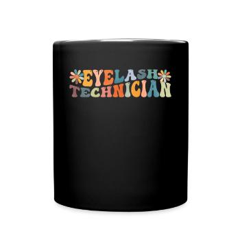 Groovy Eyelash Technician Lash Tech Beautician - Mug uni - noir - Devant