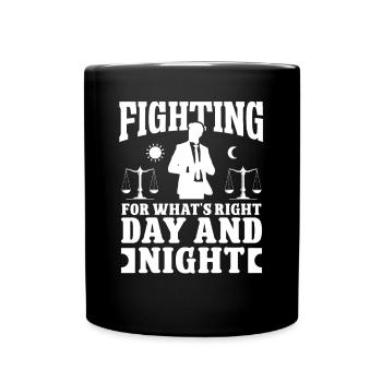 Avocat se battant pour quel droit Avocat Avocat - Mug uni - noir - Devant