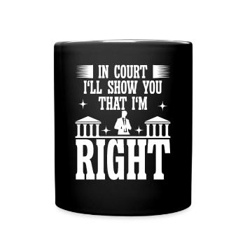 Avocat malade montrer que im droit avocat juriste - Mug uni - noir - Devant
