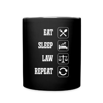 Avocat Manger Dormir Droit Répéter Avocat Avocat - Mug uni - noir - Devant