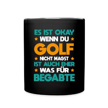 Golf Für Begabte Golfspieler Goldplatz Geschenk - Tasse einfarbig - Schwarz - Vorne