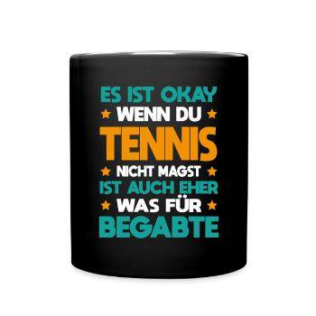 Tennis Für Begabte Tennisspieler Tennismatch - Tasse einfarbig - Schwarz - Vorne