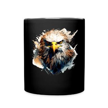 Aigle royal Fauconnier Chasseur Désert Aigle à queue blanche - Mug uni - noir - Devant