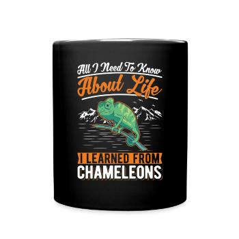 Caméléon - Mug uni - noir - Devant