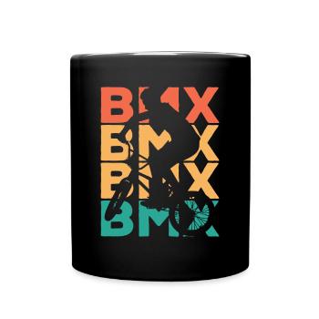 Retro Vintage BMX Geschenk für BMX Fahrer - Tasse einfarbig - Schwarz - Vorne