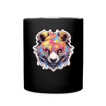 Bear Bears Bear's Head Brown Bear Animal Lover - Full Colour Mug - black - Front