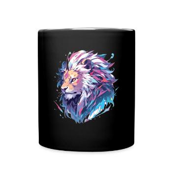 Lion - Full Colour Mug - black - Front