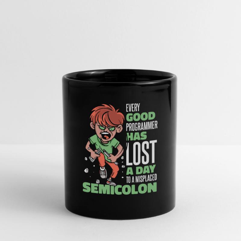 A perdu un jour à cause d’un codeur de points-virgules égaré Mug uni