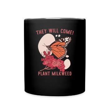 Monarque Papillon Asclépiade - Mug uni - noir - Devant