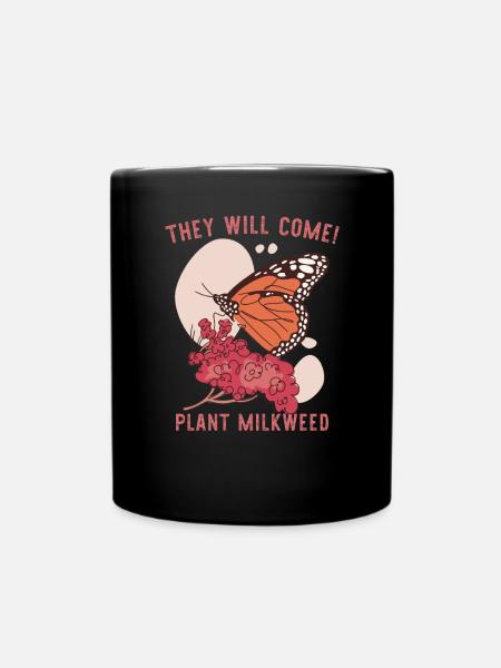 Monarch-Schmetterling Wolfsmilch - Tasse einfarbig - Schwarz