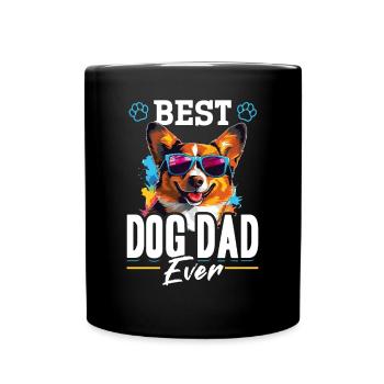 Pembroke Welsh Corgi - Best Dog Dad Ever - Tasse einfarbig - Schwarz - Vorne