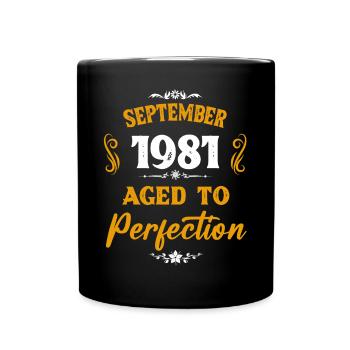 Septembre 1981 Cadeau d’anniversaire vintage - Mug uni - noir - Devant
