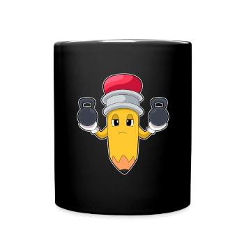Pencil Bodybuilder Dumbbells Bodybuilding - Mug uni - noir - Devant